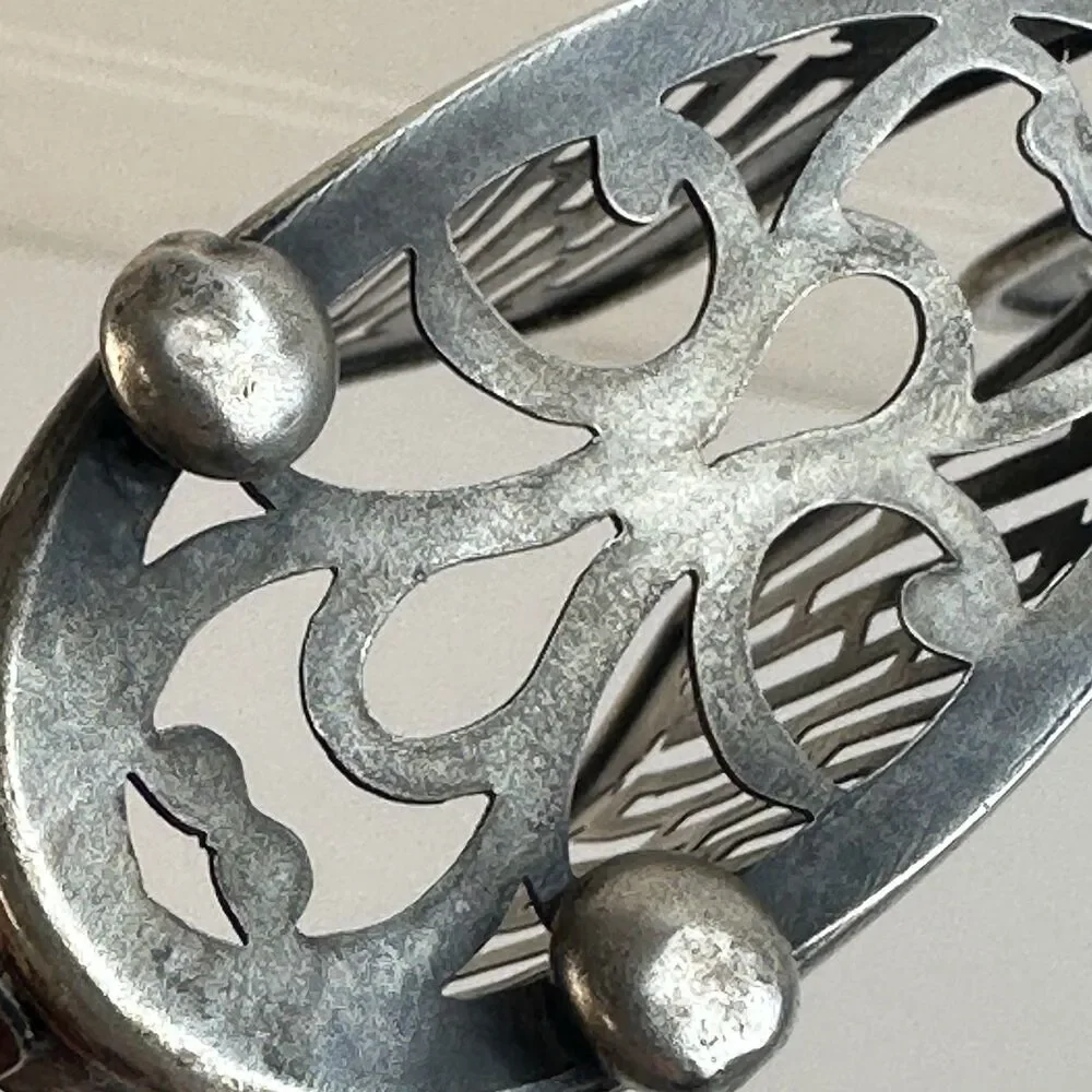 Antique Sterling Silver WEBSTER Art Nouveau Deco Teaspoon Holder Pierced Rack